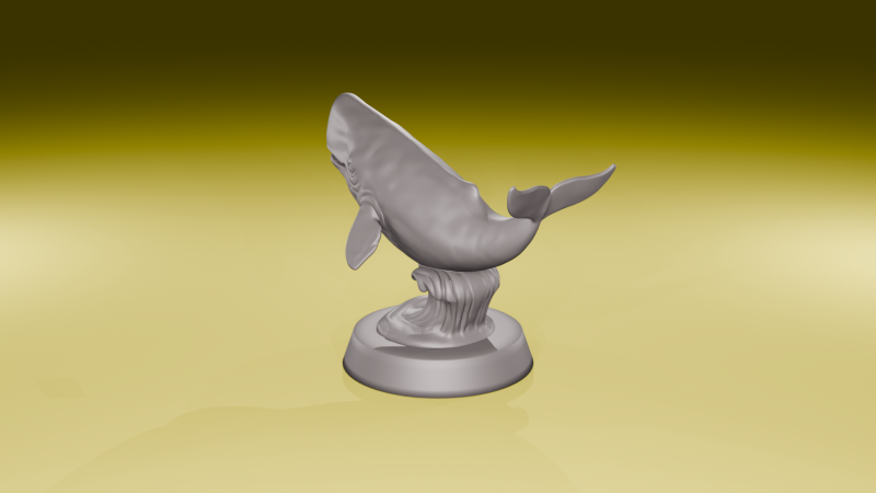 Patung Paus Sperma Model Tampilan Laut Elegan Cetak 3D STL Model Cetak 3D .c4d .max .obj .3ds .fbx .stl .blend 