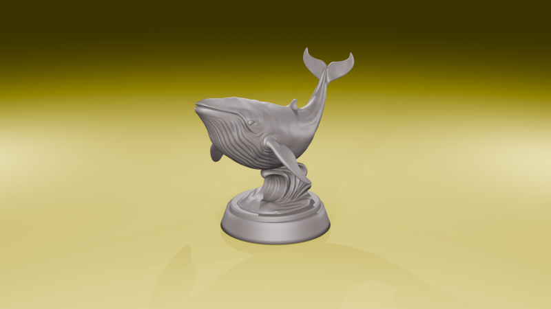 Скульптура горбатого кита. Элегантная модель океана. STL-файл. 3D Принт Модель .c4d .max .obj .3ds .fbx .stl .blend