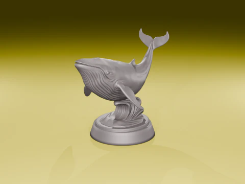 Bultrug Sculptuur Elegante Oceaan Display Model STL-bestand 3D printmodel