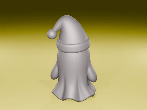 Christmas Ghost Figurine Cute Holiday Spirit STL File 3D Print Model