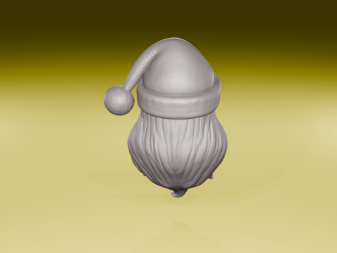 해골 산타 흉상 다크 크리스마스 조각품 STL 파일 3D 프린트 모델