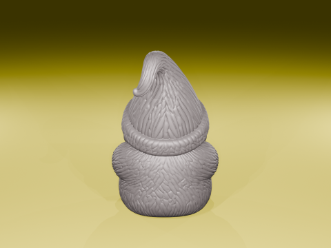 Gebreide kerstkabouter schattig vakantiebeeldje STL-bestand 3D printmodel