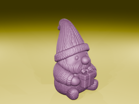 Knitted Christmas Gnome Cozy Holiday Gift Figurine STL File 3D Print Model