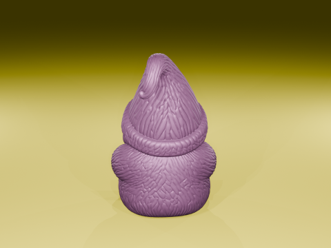 File STL Patung Hadiah Liburan Nyaman Kurcaci Natal Rajutan Model Cetak 3D