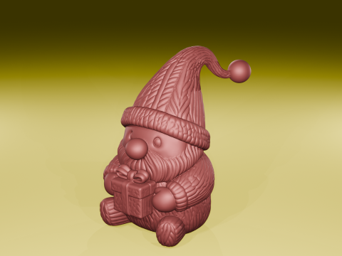 Dzianinowy świąteczny gnom przytulny prezent świąteczny figurka plik STL Model do druku 3D