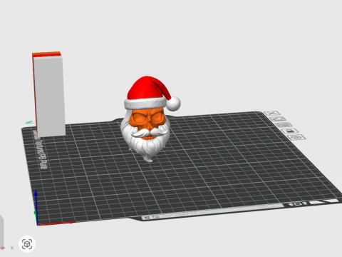 Santa Skull Christmas Bust 3D Print STL 3MF Colored File 3D Print Model