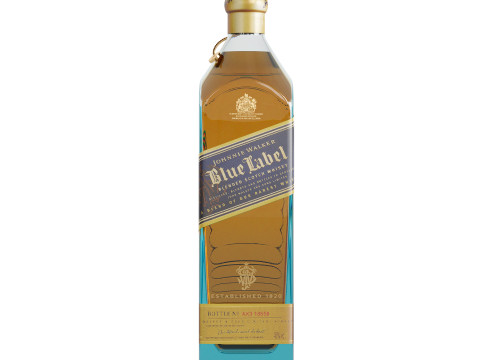 Johnnie Walker Blue Label bottle 3D Model