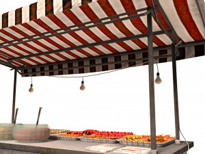 Avika Street Food Cart 3D Model