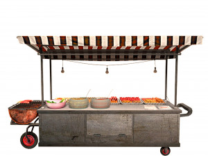 Avika Street Food Cart 3D Model