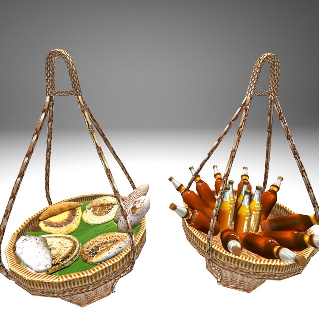 Avika Honey Vendor ver2 3D Model .c4d .max .obj .3ds .fbx .stl .blend 