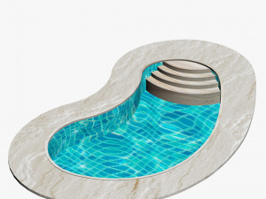 Avika Curved Pool Ver 1 3D Model