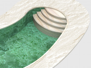 Avika Curved Pool Ver 1 3D Model
