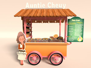 Avika Crepe Cart 3D Model