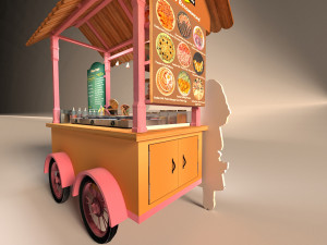 Avika Crepe Cart 3D Model