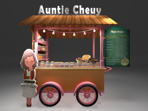 Avika Crepe Cart 3D Model
