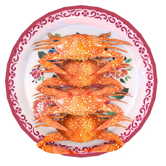 Avika Seafood Crab dish v1 3D 모델 .c4d .max .obj .3ds .fbx .stl .blend 