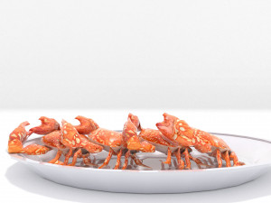 Avika Seafood Crab dish v1 3D 모델