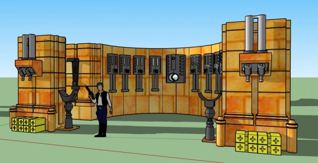 Star Wars Theed Hangar Diorama Modelo de Impressão 3D .c4d .max .obj .3ds .fbx .stl .blend 