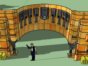 Star Wars Theed Hangar Diorama Modelo de Impressão 3D