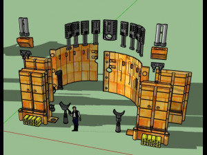 Star Wars Theed Hangar Diorama Modelo de Impressão 3D
