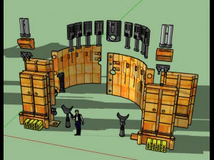 Star Wars Theed Hangar Diorama 3D Print Model