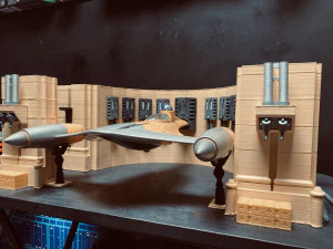 Star Wars Theed Hangar Diorama 3D Print Model