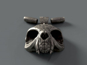 Skull pendant 3D Baskı Modeli