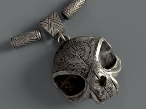 Skull pendant 3D Baskı Modeli