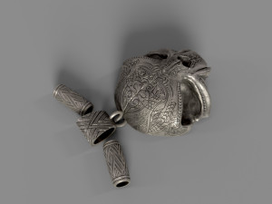 Pendant with an ornament 3D-printmodel