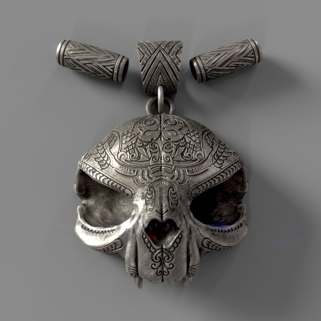 Pendant with an ornament 3D-printmodel .c4d .max .obj .3ds .fbx .stl .blend 