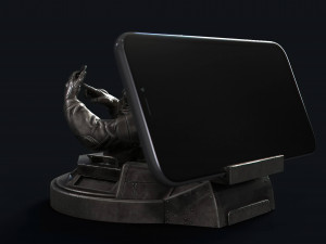 Captain cat - phone holder 3D Print Model