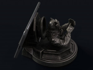 Captain cat - phone holder 3D Print Model