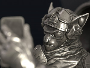Captain cat - phone holder 3D Print Model