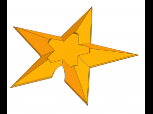 Modular star for the Christmas tree with symbol of the year 2023removable 3D Принт Модель