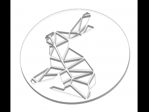 Modular star for the Christmas tree with symbol of the year 2023removable 3D Принт Модель