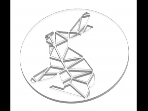Modular star for the Christmas tree with symbol of the year 2023removable 3D Print Model