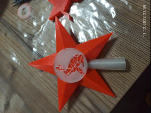 Modular star for the Christmas tree with symbol of the year 2023removable 3D Print Model
