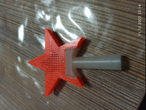 Modular star for the Christmas tree with symbol of the year 2023removable 3D Принт Модель