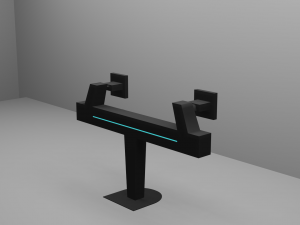 Dual Monitor Stand Modello 3D