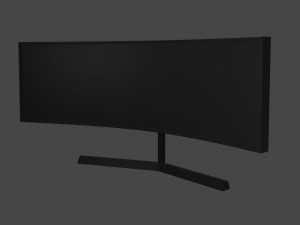 Curved Monitor Model 3D