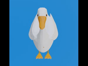 Goose low-poly Modello 3D