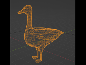 Goose low-poly Modello 3D