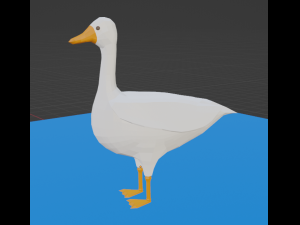 Goose low-poly Modello 3D