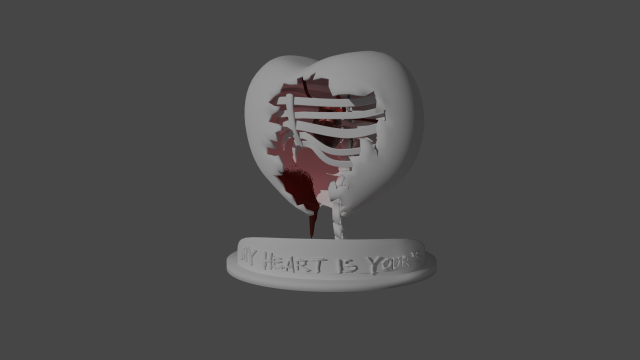 My heart is yours 3D Модель .c4d .max .obj .3ds .fbx .stl .blend 