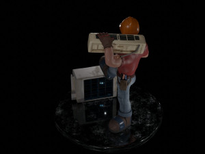 Air conditioner installer 3D 模型