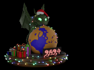 Christmas dragon - 2024 Modello 3D