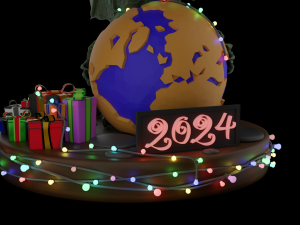 Christmas dragon - 2024 3D Model