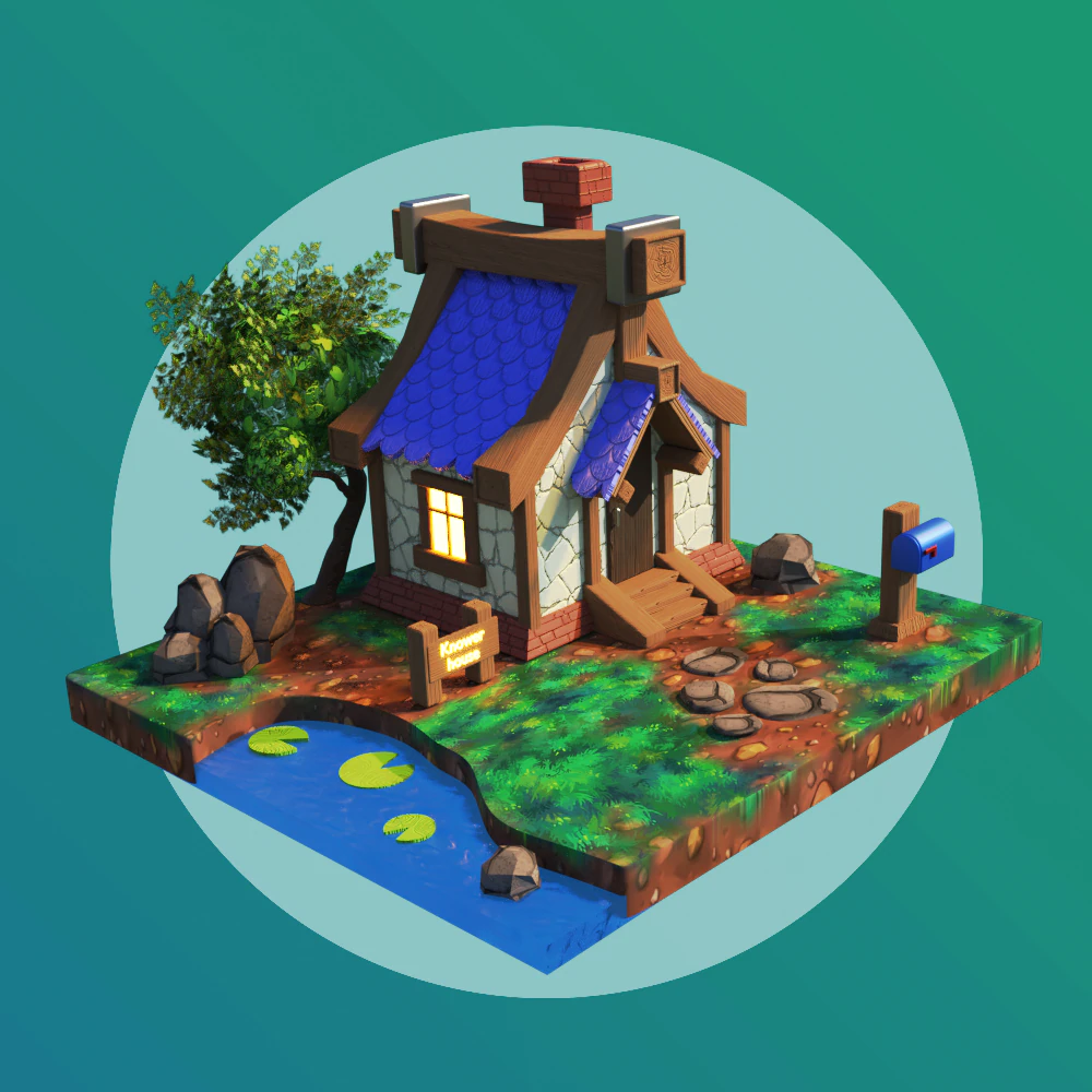 House 3D Model .c4d .max .obj .3ds .fbx .stl .blend 