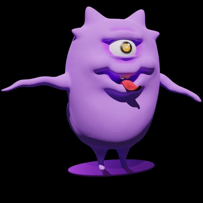 Baby monster 3D Model .c4d .max .obj .3ds .fbx .stl .blend 