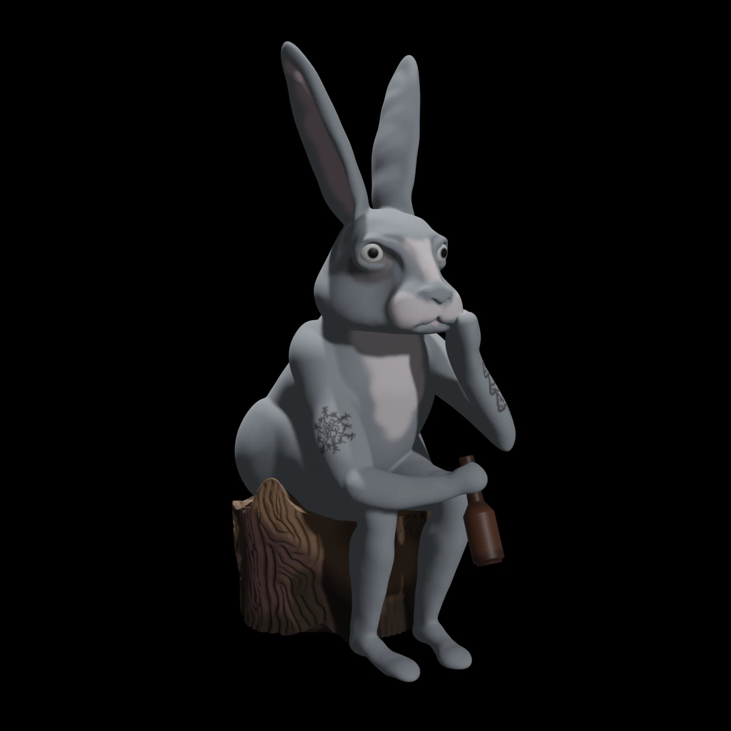 Bunny 3D Model .c4d .max .obj .3ds .fbx .stl .blend 